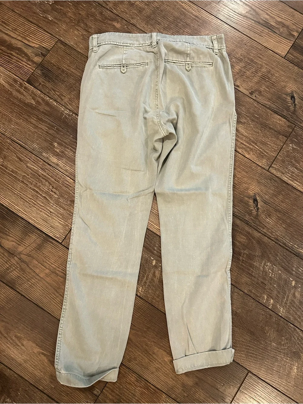 J.Crew Vintage Women's Chino Pants Size 2 Light Green Sage Straight Leg